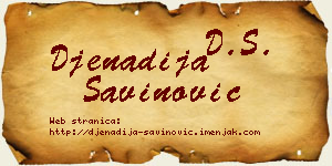 Đenadija Savinović vizit kartica